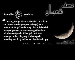 Saat malam nisfu sya'ban, umat islam juga percaya bahwa allah akan turun ke bumi dan memberi ampunan, rahmat, serta rezeki bagi hambanya dalam hadis ali, rasulullah bersabda: Dp Bbm Nisfu Syaban Bergerak Keren Nisfu Sya Ban Adalah Malam