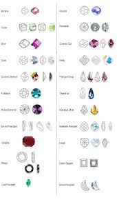 Swarovski Shapes Chart Crystal Shapes Swarovski Crystal