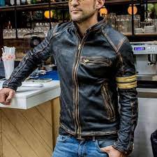 Men S Locomotive Wind Leather Stand Collar Jacket Stand Collar Jackets Mens Fashion Suits Casual Collar Jackets