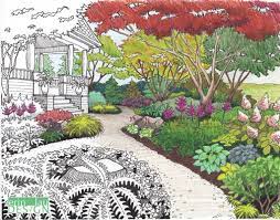 Drawntogarden Garden Drawing Landscape Drawings Gardens Coloring Book