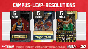 Nba 2k21 Myteam On Twitter Locker Code Use This Code For A Guaranteed Pack Either A Campus Legends Leap Year Or New Year S Resolutions Pack Available For One Week Https T Co Xsl4usuor6