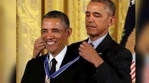 Presidents, first ladies, and other prominent persons and locations. Obama Awards Obama A Medal Know Your Meme