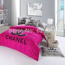 Black And Pink Roses Bedding International Fashion Brand Logo Printed Pink Bedding Sets Black Rose Comforter Set Bed Sheet Bedclothes Beds Pink Bed Sheets Rose Duvet Cover Pink Bedding Set