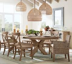 Toscana Round Extending Dining Table Seadrift Farmhouse Dining Dining Room Table Pottery Barn Dining Room