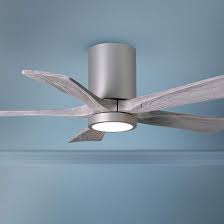 42 Irene 5hlk Nickel 5 Blade Led Damp Hugger Ceiling Fan 78w48 Lamps Plus In 2020 With Images Hugger Ceiling Fan Ceiling Fan Ceiling Fan With Light