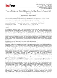 Do you know how to introduce yourself in english? Pdf Peers As Teachers In Physical Education Hip Hop Classes In Finnish High School