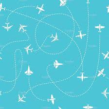 Plane Travel Seamless Pattern Seamless Patterns Plane Travel Vector Background
