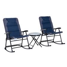 You can even pick up camping chairs for. Outsunny 3pc Folding Outdoor Rocking Chair And Table Set Best Buy Canada