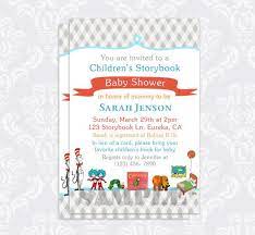 Storybook Baby Shower Invitation Book Baby Shower Children 39 S Books Dr Seuss Good Night Storybook Baby Shower Baby Shower Book Baby Shower Invitations