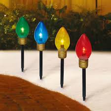 See more ideas about wood crafts, crafts, holiday crafts. Holiday Time Christmas Lights Jumbo C9 Lighted Lawn Stake 4 Piece Set Walmart Com