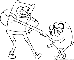 Finn is an ordinary boy who suddenly finds out that his dog jake has magical powers. Finn And Jake Coloring Page For Kids Free Adventure Time Printable Coloring Pages Online For Kids Coloringpages101 Com Coloring Pages For Kids