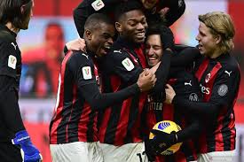 Pemain bertahan atalanta, bosko sutalo, merayakan golnya ke gawang cagliari, dalam pertandingan 16 besar piala italia, kamis, (14/1/2021). Ac Milan Lolos Ke Perempat Final Piala Italia