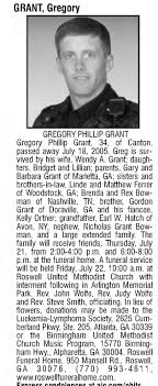 Obituary for GREGORY PHILLIP GRANT (Aged 34)
