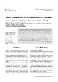 pdf tinnitus characteristics causes