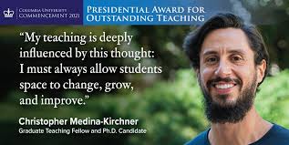 Congratulations Christopher Medina-Kirchner, Graduate Teaching Fellow and  Ph.D. Candidate @ColumbiaPSYC. https://t.co/CRLqDwADXY #RoarLions2021