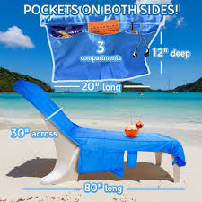 amazon com lazy daze and sunny days perfect beach or pool lounge chair towel cover with convenient sto diy chair covers kids beach towels colorful furniture