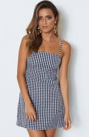 New Rules Mini Dress Black Gingham