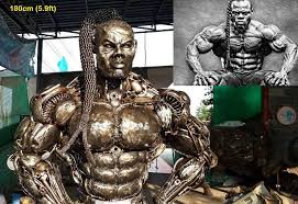 Kai Greene Bodybuilder Statue Life Size Scrap Metal Art Scrap Metal Art Statue Metal Art
