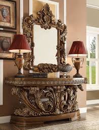 Traditional Hd 8018 Console Table In Brown In 2020 Beautiful Bedroom Decor Classy Furniture Luxury Furniture