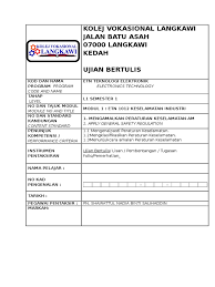 Langkawi tourism academy@kolej komuniti langkawi. Kuiz 1