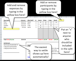 Split Bills And Share Expenses In Excel With One Spreadsheet