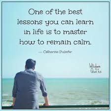 One Of The Best Lessons You Can Learn In Life Is To Master How To Remain Calm Catherine Pulsifer Lesson Learned Quotes Life Quotes Learning Quotes