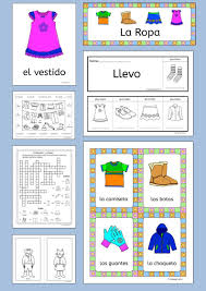 Spanish Clothing La Ropa Fun Activities Games Puzzles And More Elementary Spanish Lessons Spanish Teaching Resources Learning Spanish