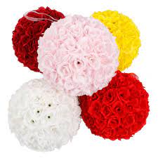 Back in early january i shared my pink flowered kissing balls that i like to keep on my mantel throughout the year. 10 Pack 9 84 Wedding Rose Foam Flowers Ball For Flower Kissing Balls Party Pink Wedding Supplies Wedding Garland