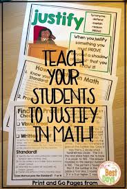 Are You Looking For An Easy Way To Teach Students To Justify In Math This Print And Go Product Will Help You Do Ju Math Writing Math Answers Fourth Grade Math