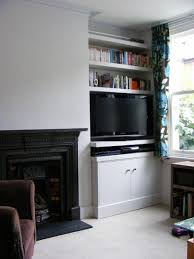 Nice And Simple Shelves Modern Living Room Alcove Storage London Living Room