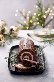 Chocolate Chestnut Christmas Roll Cake Love And Olive Oil Recipe Cake Roll Yule Log Cake Roll Cake