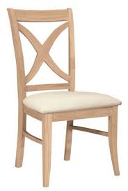 C 613 X Back Chair 2 Pack W Upholstered Seat Unfinished Furniture Of Wilmington Real Wood Furniture Bare Wood Furniture Unfinished Furniture