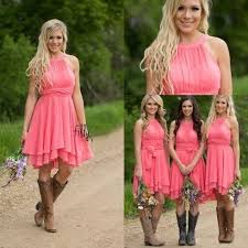 Chiffon Bridesmaid Dresses Knee Length Bridesmaid Dresses Wedding Guest Wear Party Dresses Country Bridesmaid Dresses Watermelon Bridesmaid Dress Bridesmaid Dresses Short Coral