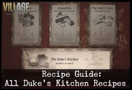 Resident evil 8 crafting guide! The Duke S Kitchen Recipe Guide And Effects Resident Evil Village Resident Evil 8 Game8