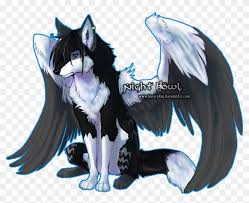 Anime Black And White Wolf With Wings Pin On Wolf