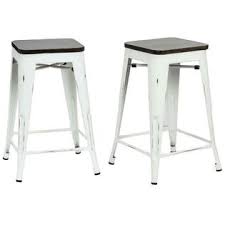 1 these adjustable carolina forge farmhouse rustic tractor seat stools are made of powder the seats are height adjustable and easy to maintain carolina forge farmhouse tractor seat stool. Carolina Forge Cormac 24 In Antique White Wood Seat Counter Stool Set Of 2