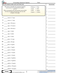 These converting measurements worksheets helps students to achieve statutory requirements around calculation and comparison of different measurements. Capacity Worksheets Free Distance Learning Worksheets And More Commoncoresheets