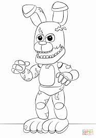J'adore bonnie du 1, mais sans son masque il est encore plus flippant ! Free Download Fnaf Bonnie Coloring Pages