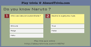 Jul 23, 2020 · the quiz will only ask questions relating to naruto and naruto shippuden,. Trivia Quiz Do You Know Naruto