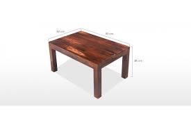 The idea was originally one could have a coffee service tray on the table and serve guests around the it is always supposed to complement the sofa size. Cube Sheesham 90 Cm Coffee Table Quercus Living