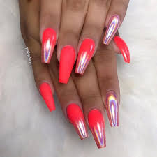 The first neon nail idea we have to share with you is this vibrant orange look. Neon Nail Designs Entertainmentmesh