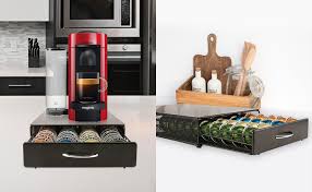 Maybe you would like to learn more about one of these? Amazon Com Vertuoline Capsule Holder Hivenets Coffee Machine Stand Metal Storage Drawer Dispenser Compatible For Nespresso Vertuo Vertuoplus 40 Pcs Capacity Multiple Flavors Pods Organizer Black Kitchen Dining