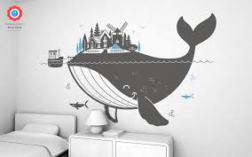 Stickers Enfant Baleine Decoration Murale Pour Chambre Bebe Decoration Murale Chambre Stickers Enfant Decor Mural Enfants