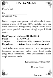 Salah satu surat undangan yang paling banyak digunakan adalah surat undangan rapat. Contoh Surat Undangan Resmi Yang Benar Aries Jr