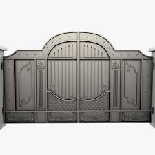 Wrought Iron Gate 3d Model In 2020 Wrought Iron Gate Steel Gate Design Iron Gate Design