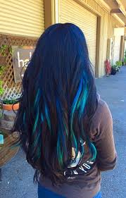 Also you can share or upload your favorite wallpapers. Black Hair With Blue And Teal Highlights Teal Hair White Hair Color Hair Styles