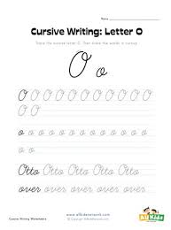 Use microsoft word to create custom block lettering to print out. Cursive Writing Worksheet Letter O All Kids Network