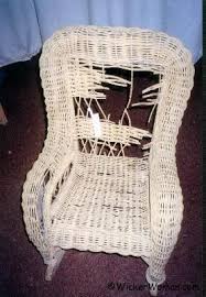 How To Repair A Wicker Rocker Old Wicker Old Wicker Chairs Wicker Rocker