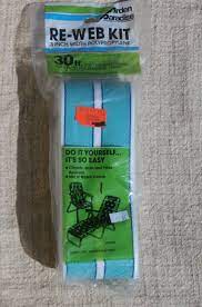 vintage chair webbing 3 inch turquoise blue stipes re web kit etsy vintage chairs lawn chairs vintage crafts