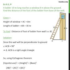 Easily convert inches to centimeters, with formula, conversion chart, auto conversion to common lengths, more. Ex 6 5 9 A Ladder 10 M Long Reaches A Window 8 M Ex 6 5